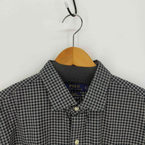 ポロラルフローレン POLO RALPH LAUREN CLASSIC FIT ギンガムチェック長袖シャツ メンズ import:XL