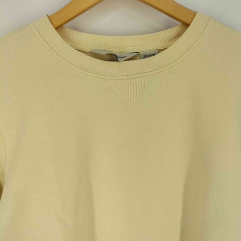 エディーバウアー Eddie Bauer シンガポール製 前V コットンポリ クルーネックスウェット メンズ import:M
