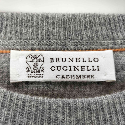ブルネロクチネリ BRUNELLO CUCINELL ガゼット付 カシミヤクルーネックニット メンズ 50