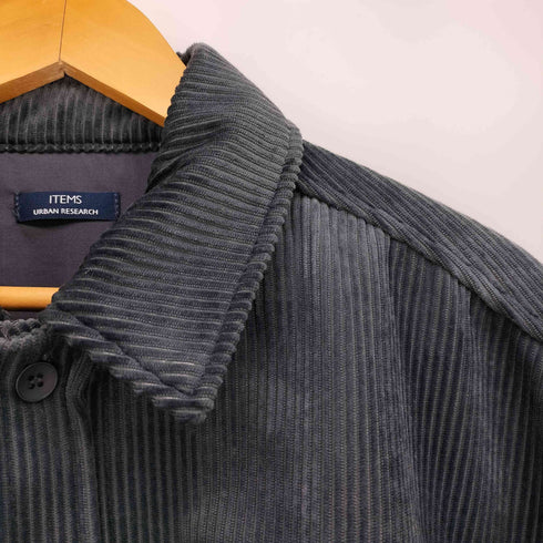 アイテムズ アーバンリサーチ ITEMS URBAN RESEARCH 23AW 裏フリース ボンディングコーデュロイシャツ メンズ JPN:L