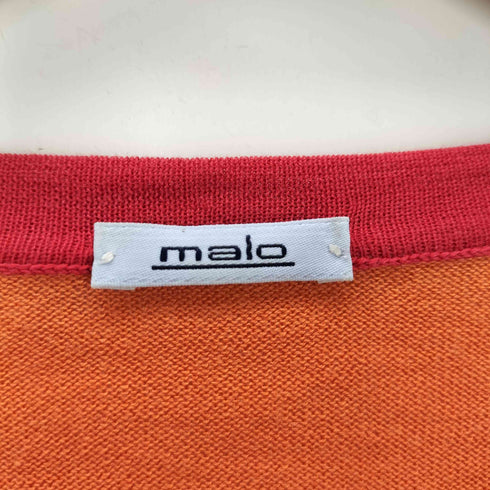 マーロ malo バイカラークルーネックニット メンズ