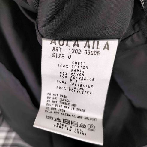 アウラアイラ AULA AILA チェックワンショルダーワンピース レディース JPN:0