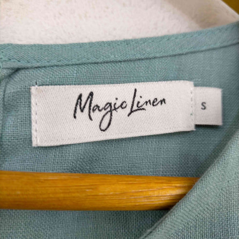 MAGIC LINEN リトアニア製 リネン ノースリーブワンピース レディース JPN:S