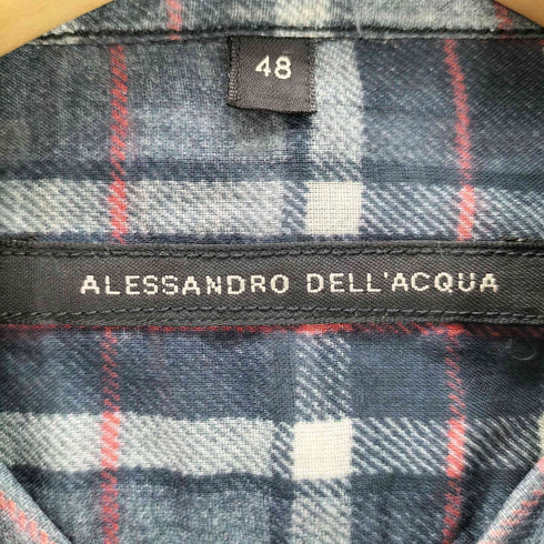 アレッサンドロデラクア Alessandro dellAcqua チェック柄BDシャツ メンズ EUR:48