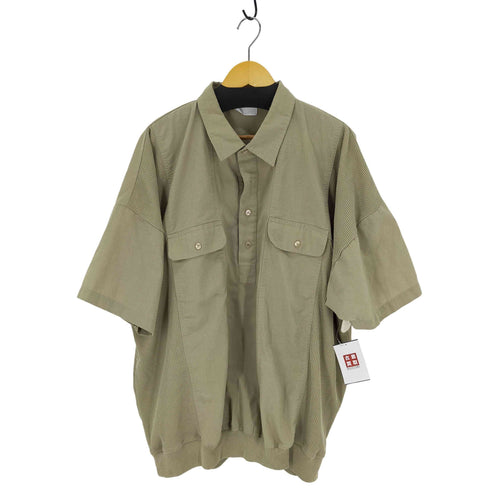 KING SIZE 異素材切替コットンポロシャツ 楊柳 メンズ 3XL