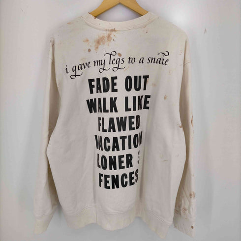 ラッドラウンジ RADD LOUNGE MAHNE FRAME 21nfun NAKE CREW SWEAT ペイント加工 メンズ import:XL