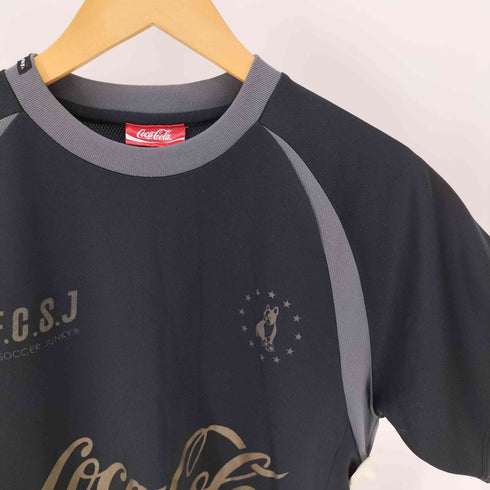 コカコーラ Coca-Cola SOCCER JUNKY ロゴプリント ラグランスリーブ ゲームシャツ メンズ JPN:M