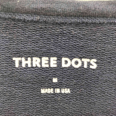 スリードッツ three dots クルーネックスウェット メンズ import:M