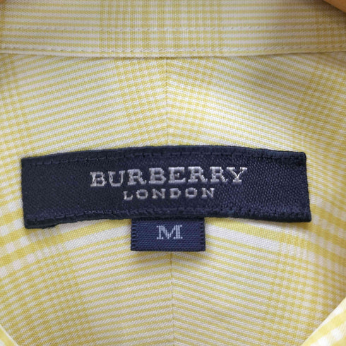 バーバリーロンドン BURBERRY LONDON チェック柄 ポケットロゴ刺繍シャツ メンズ import:M