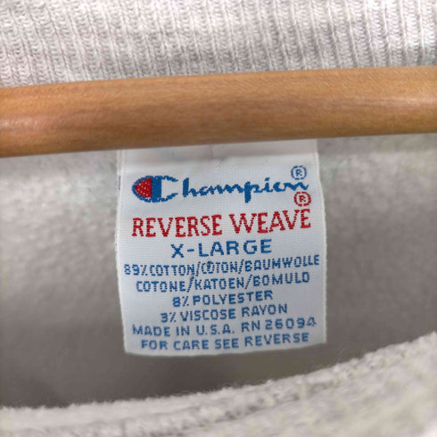 チャンピオン Champion 90S MADE IN USA 刺繍タグCORNELL 両面ラバープリント REVERSE WEAVE クルーネックスウェット メンズ import:XL