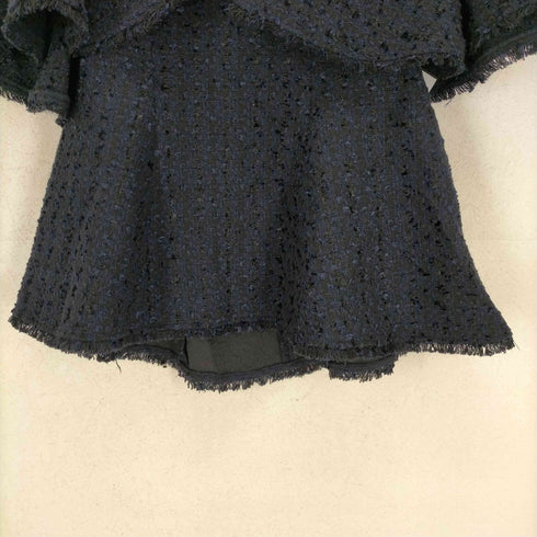 アニュアンス anuans ケープデザインツイードペプラムブラウス レディース FREE