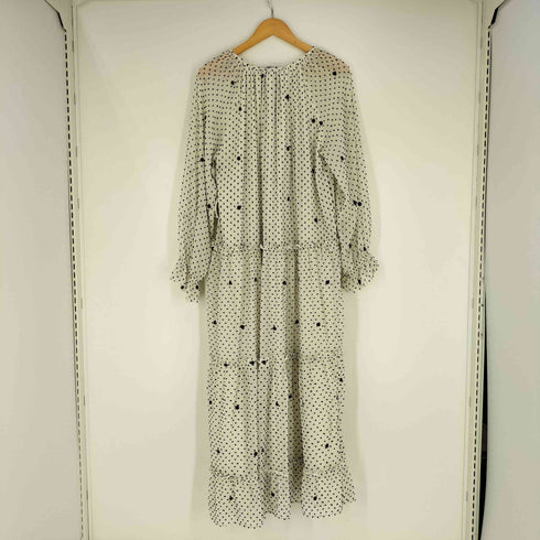 ザラ ZARA オーバーサイズドットメッシュ ワンピース レディース import:M