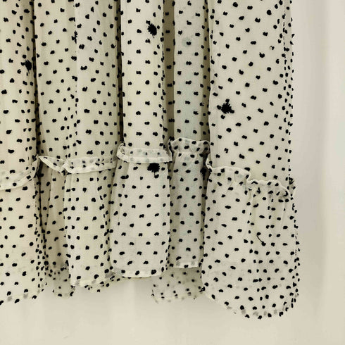 ザラ ZARA オーバーサイズドットメッシュ ワンピース レディース import:M