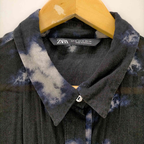 ザラ ZARA L/S 総柄シャツ レディース import:XS