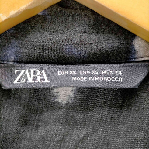 ザラ ZARA L/S 総柄シャツ レディース import:XS