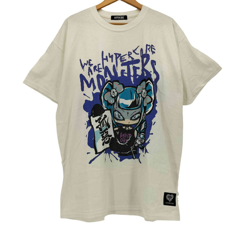 hypercore 孤悪 イラスト プリント クルーネック S/S Tシャツ メンズ