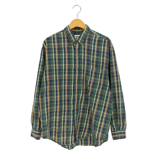 エディーバウアー Eddie Bauer ボタンダウン チェックシャツ メンズ import:M