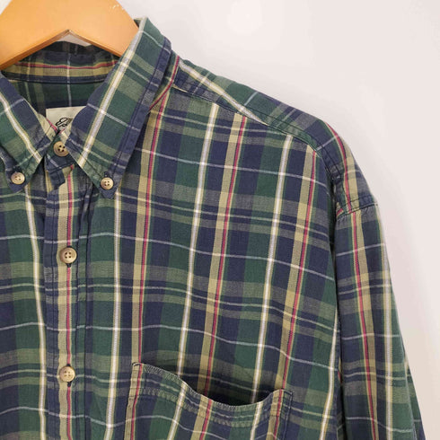 エディーバウアー Eddie Bauer ボタンダウン チェックシャツ メンズ import:M