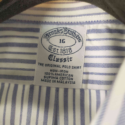ブルックスブラザーズ BROOKS BROTHERS 半袖ボタンダウンシャツ ストライプ メンズ 16