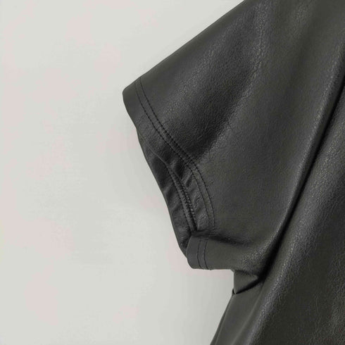 トリプルシックスレザーウェア 666 Leather Wear レザー Tシャツ ボールチェーン フロントジップ メンズ JPN:M