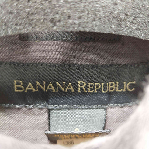 バナナリパブリック BANANA REPUBLIC リネン100% クラシックL/Sシャツ 片ポケ メンズ JPN:S