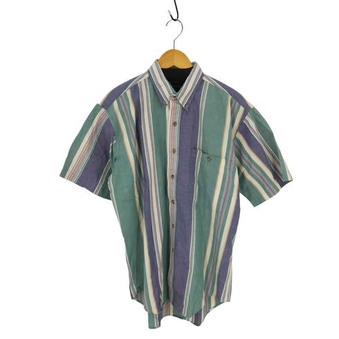 チャップスラルフローレン CHAPS RALPH LAUREN 80S ボタンダウン半袖シャツ マルチカラー メンズ M