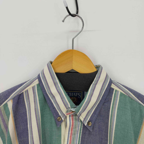 チャップスラルフローレン CHAPS RALPH LAUREN 80S ボタンダウン半袖シャツ マルチカラー メンズ M