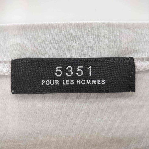 ゴーサンゴーイチプールオム 5351 POUR LES HOMMES ペイズリー Vネックカットソー メンズ 46