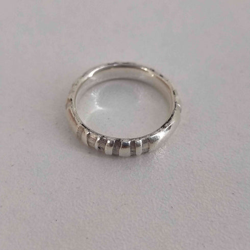 Poda 925刻印 mokume ring メンズ 5号