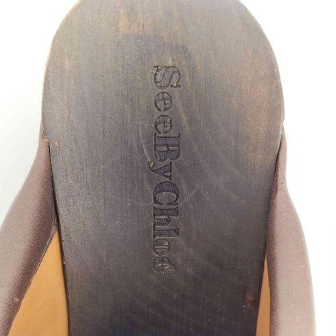 シーバイクロエ SEE BY CHLOE ウッドウェッジソール サンダル レディース EUR:38