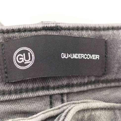 ジーユー GU ジップポケット ダメージ ブラックデニム パンツ メンズ JPN:L