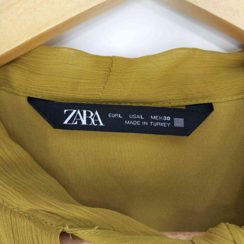 ザラ ZARA ELASTIC WAIST TIE DRESS エラステックウエストタイドレス ワンピース レディース import:L