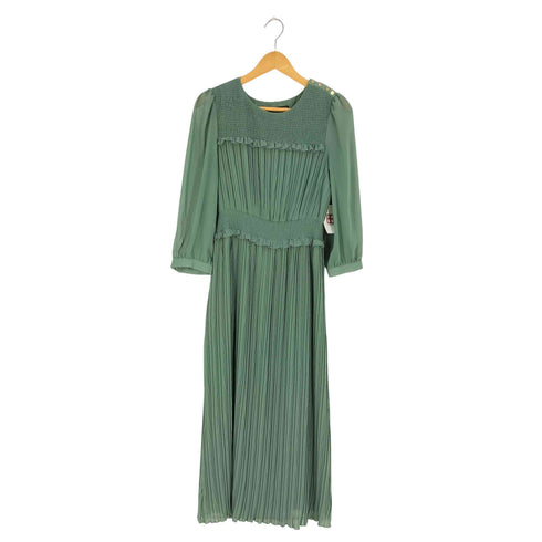 ザラ ZARA Pleats Dress プリーツシアードレス ワンピース レディース import:L