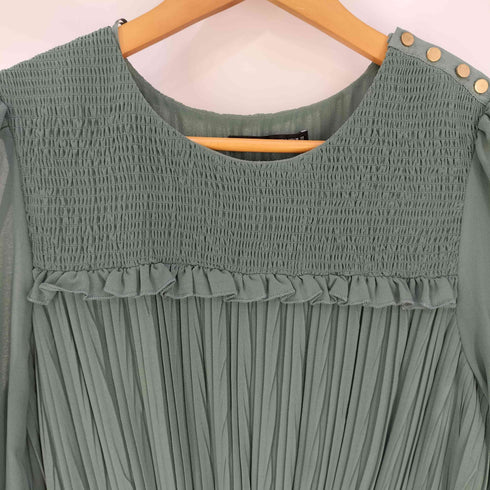 ザラ ZARA Pleats Dress プリーツシアードレス ワンピース レディース import:L