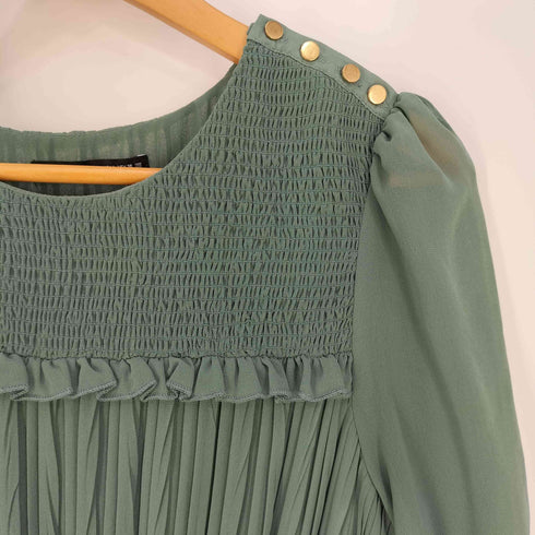 ザラ ZARA Pleats Dress プリーツシアードレス ワンピース レディース import:L