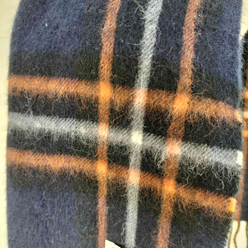 スコティッシュトラディション scottish tradition スコットランド製 タータンチェック フリンジマフラー メンズ