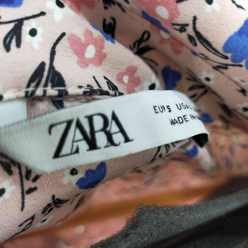 ザラ ZARA フローラルシャツ レディース import:S