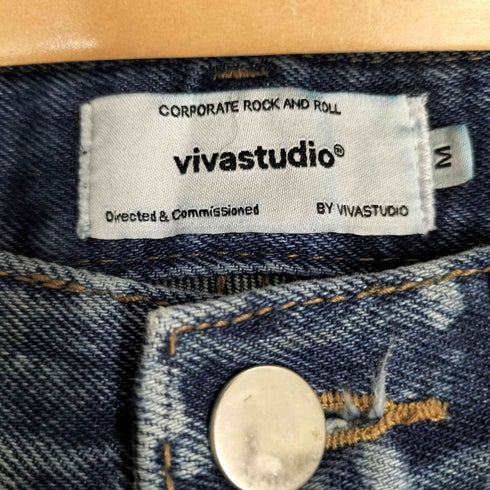 ビバスタジオ vivastudio WAVE WASHING DENIM PANTS ウェーブウォッシングデニムパンツ メンズ M