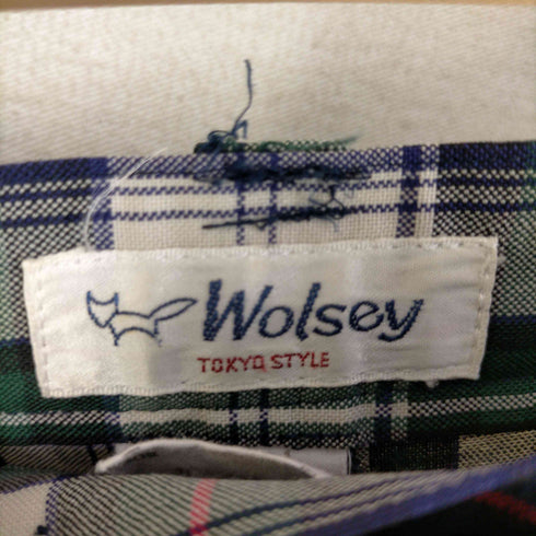 WOLSEY チェック柄 2タック テーパードパンツ ゴルフウェア レディース 76