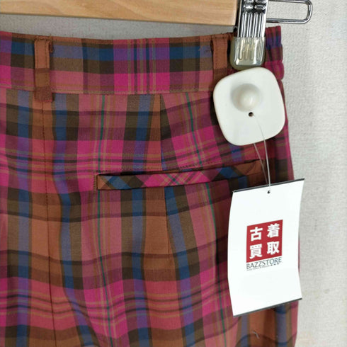 マンシングウェア Munsingwear チェック柄 2タック テーパードパンツ ゴルフウェア レディース 66