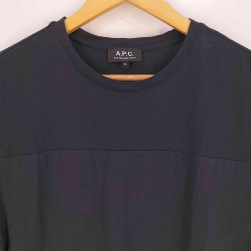 アーペーセー A.P.C. 異素材切替 クルーネックTシャツ メンズ import:XL