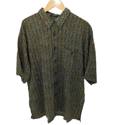MARC EDWARDS 90S 総柄 レーヨン 半袖シャツ メンズ XXL