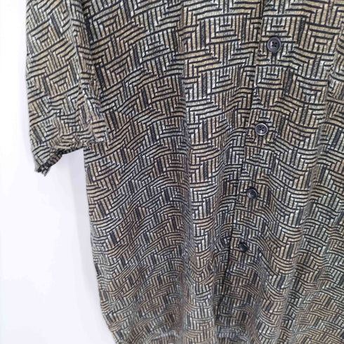 MARC EDWARDS 90S 総柄 レーヨン 半袖シャツ メンズ XXL