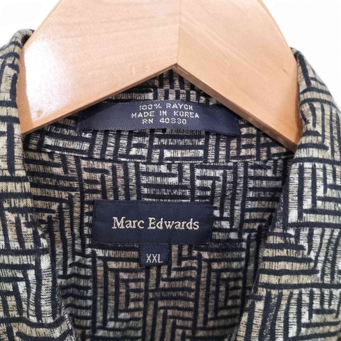 MARC EDWARDS 90S 総柄 レーヨン 半袖シャツ メンズ XXL