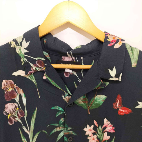パクサン PACSUN 00S 花モチーフプリント オープンカラーシャツ メンズ M