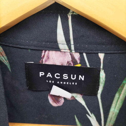 パクサン PACSUN 00S 花モチーフプリント オープンカラーシャツ メンズ M