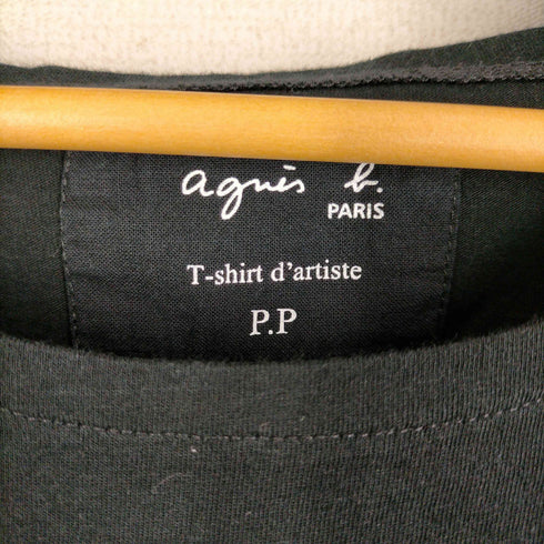 アニエスベー agnes b. PARIS 11S ラウンドネック ラバープリント Tシャツ レディース JPN:1