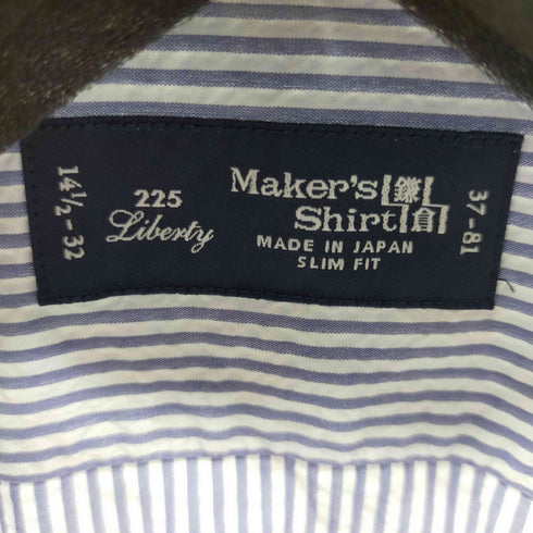 メーカーズシャツカマクラ Makers Shirt 鎌倉 ストライプシアサッカーシャツ メンズ 14