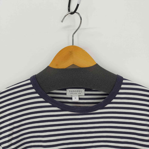 サンスペル Sunspel 英国製 ボーダー Tシャツ メンズ JPN:M