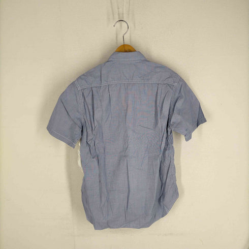 コムデギャルソンオム COMME des GARCONS HOMME 11SS シャンブレー ステッチデザイン ギャザー 半袖シャツ レディース JPN:XS